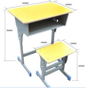 Classroom-desks en stoel voor de student van de kindschool