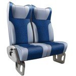 Nowy styl Deluxe Bus Seat ze stołem żywności, pokrycie skóry syntetycznej Volvo Coach, autobus turystyczny