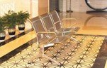 Aluminiu Aeroport Rest Row Bench Catedra