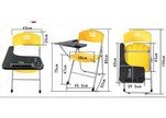 Складаний металевий стілець з письмовим дошком Amrest