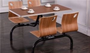Z Font Sharp Table Chair para comida rápida restaurante al aire libre
