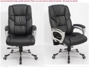 Silla giratoria reclinable de cuero giratoria para oficina