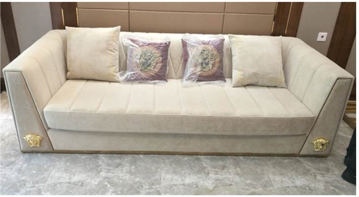 3 Seater Solid Fabric Velvet Couch Sofa Chair