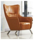 Silla de cuero marrón moderna para el hogar