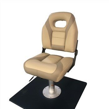 Asiento de barco acolchado con respaldo bajo